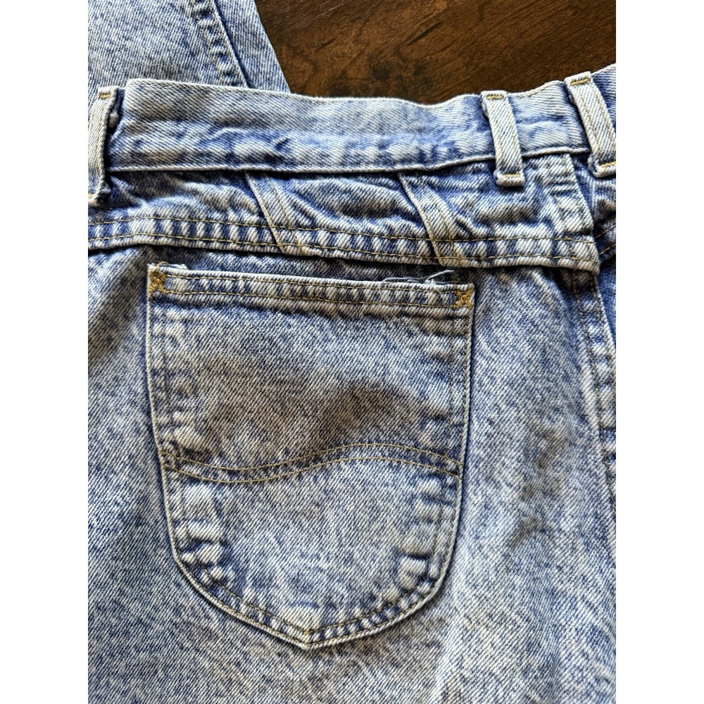 Lee Jeans Women's 16 Medium (Fits 12) Vintage Acid Wash High Rise Mom Jeans - Picture 12 of 13